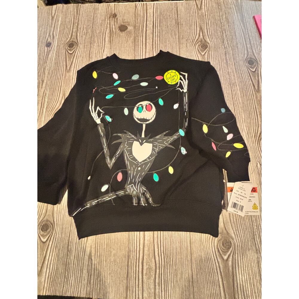 Jack Skellington nightmare before Christmas Disney light up sweatshirt small